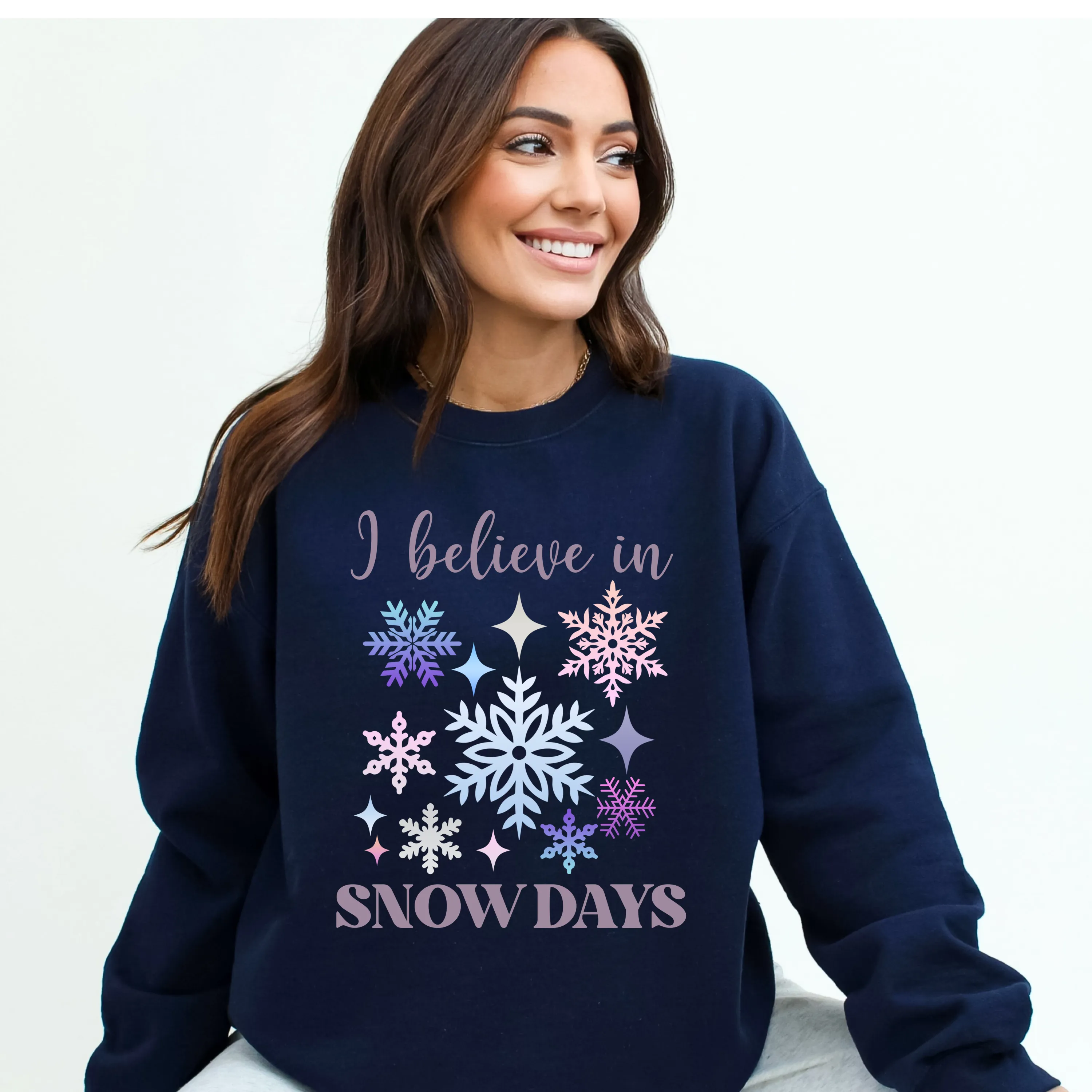 I Believe In Snow Days Crewneck Sweatshirt