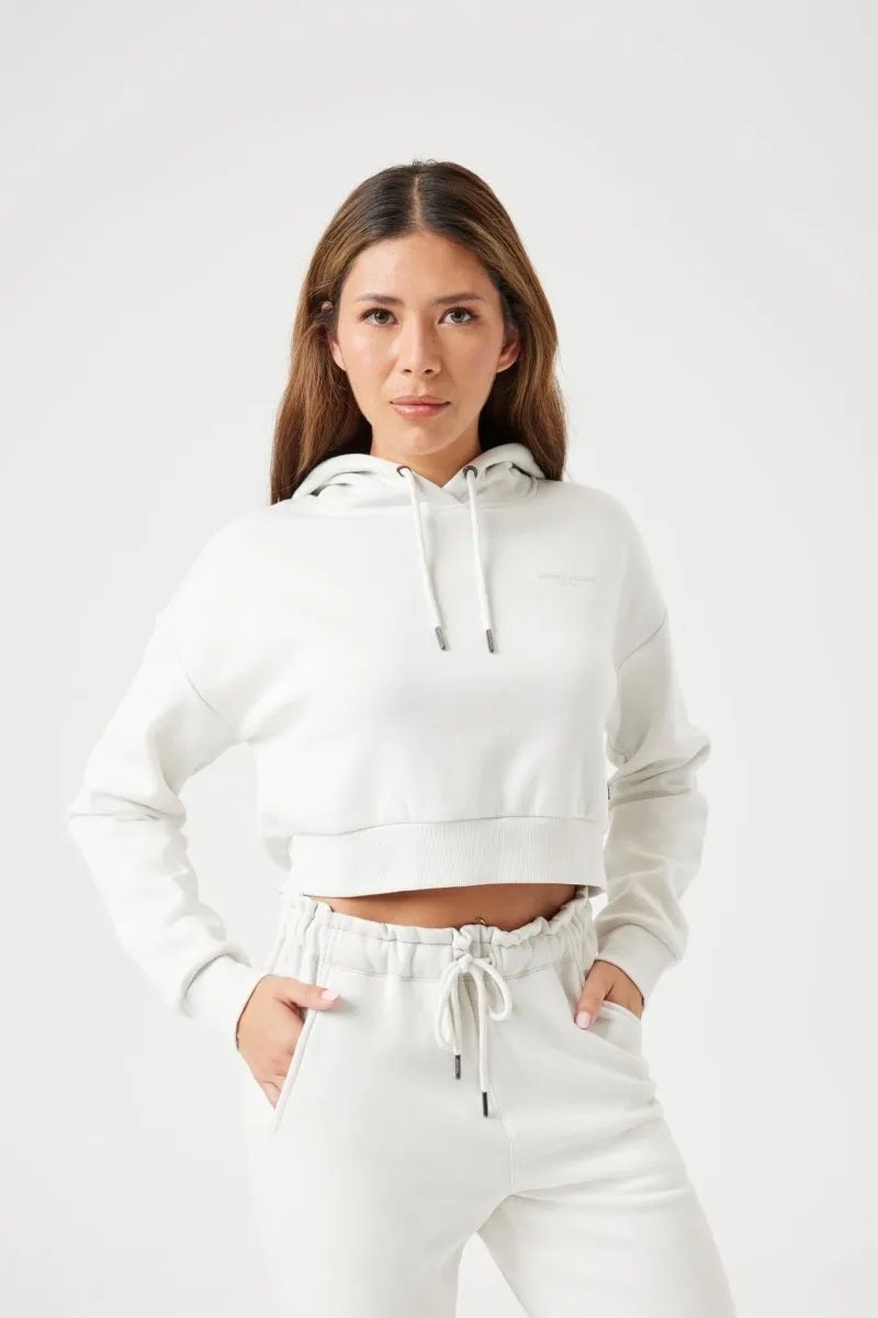 INSPORT WOMEN'S CARLA CROPPED SILVER HOODIE