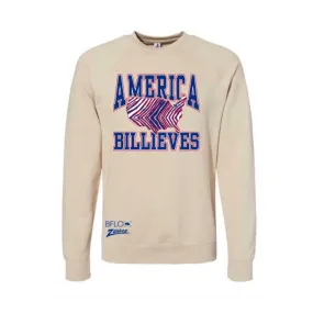 Limited Edition BFLO Zubaz America Believes Crewneck Sweater - Perfect for Fans and Collectors!