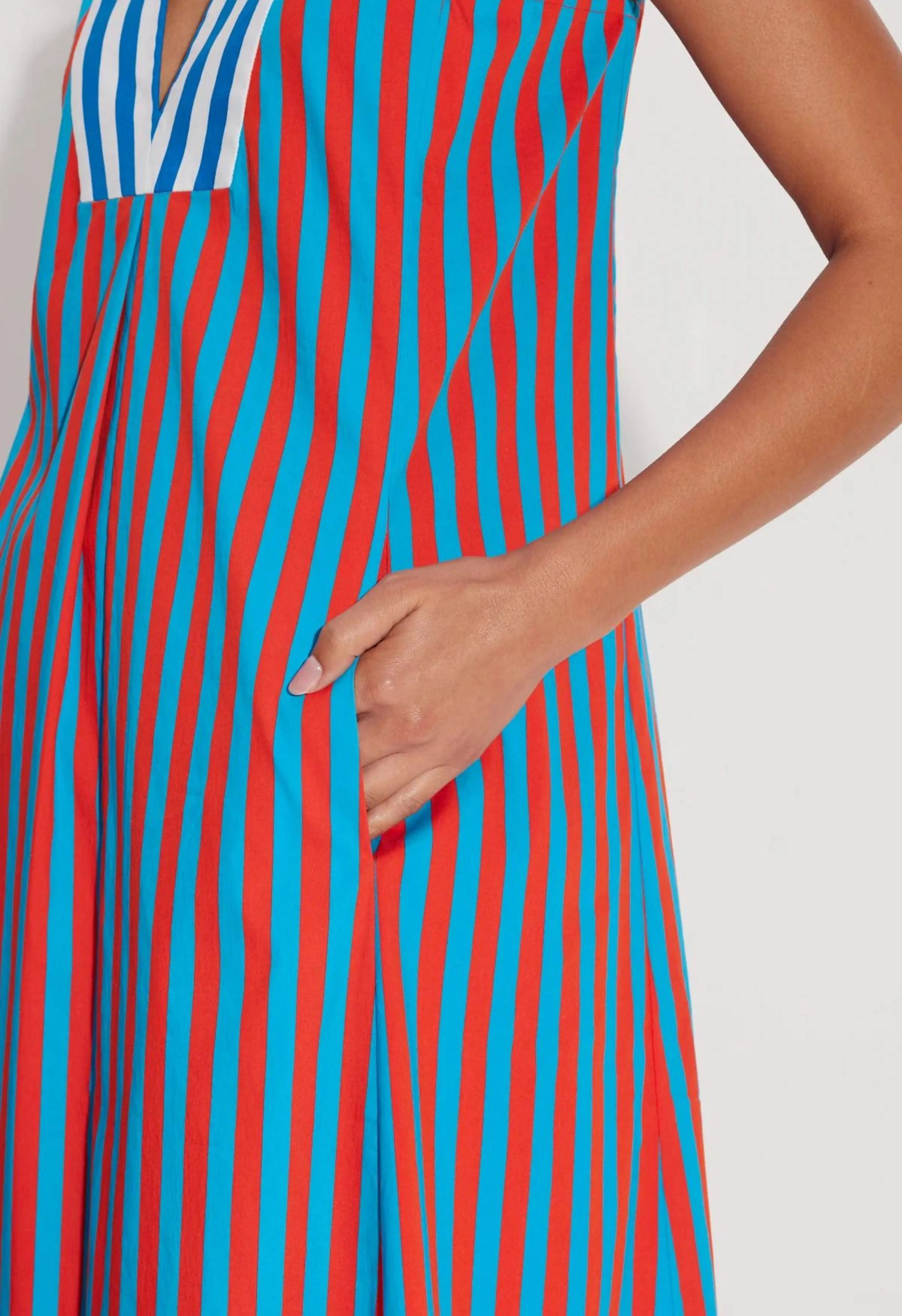 Mar Striped Poplin Dress