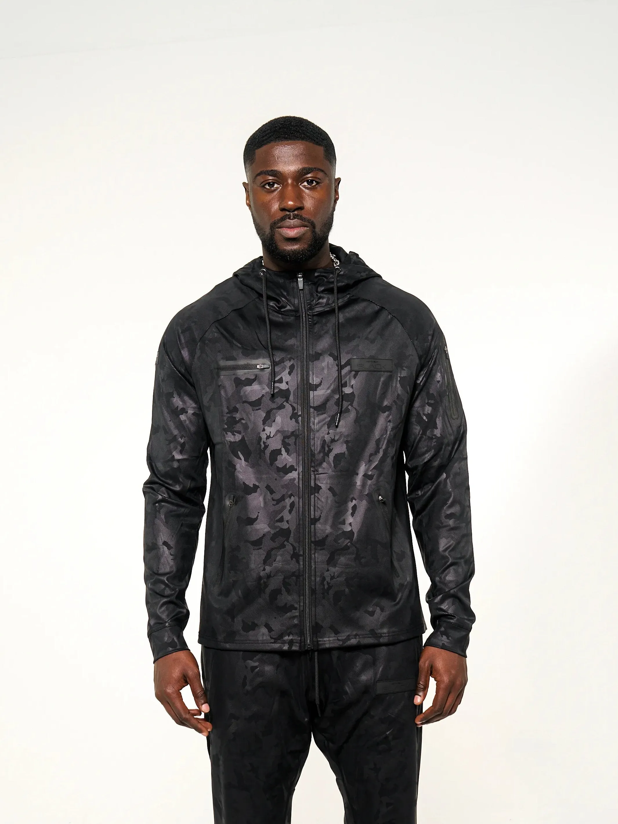 Men's Black Camo 2.0 Zipper Hoodie