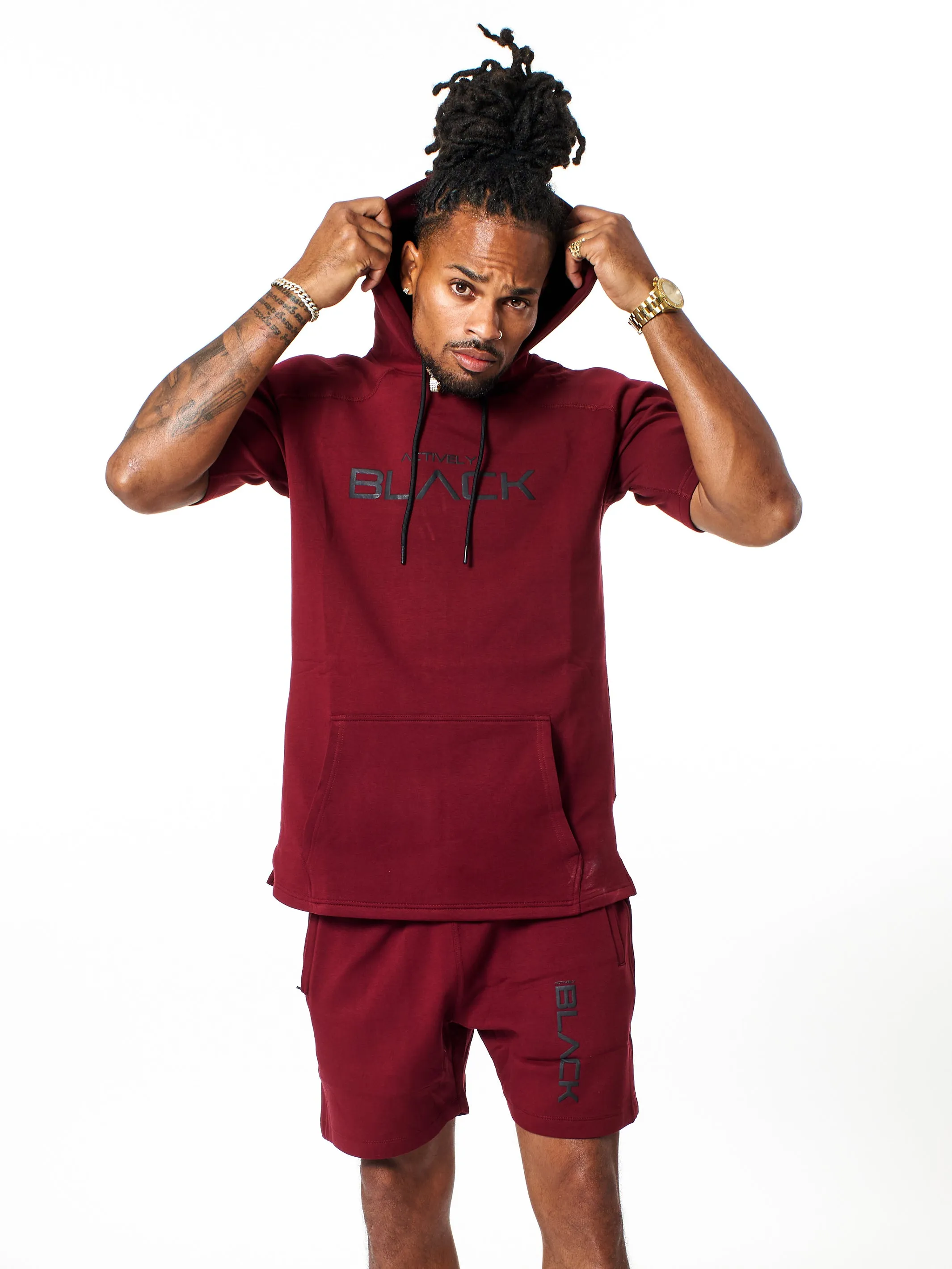 Men's Performance Tech Color Short Sleeve Hoodie