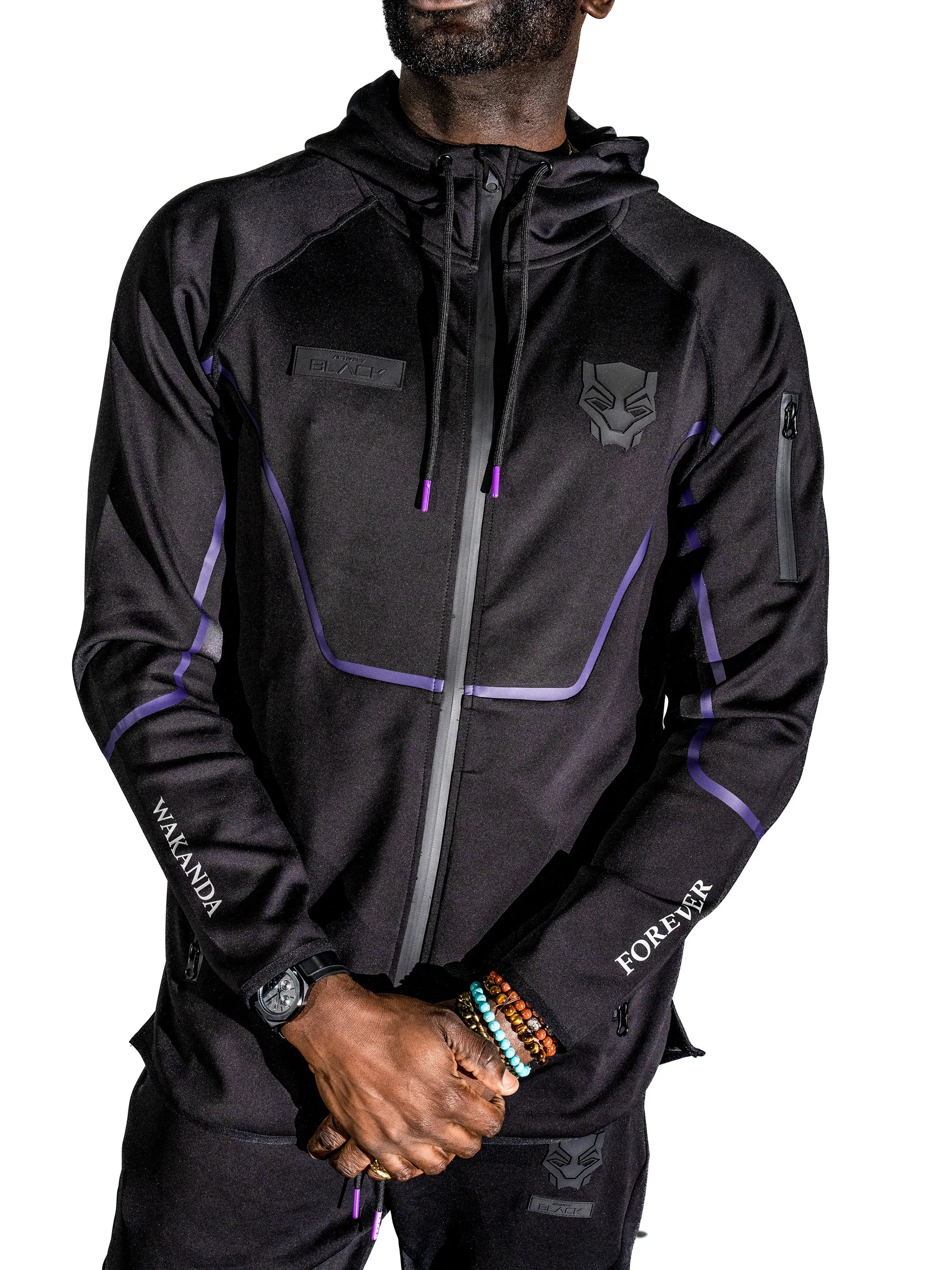 Men's Wakanda Athletics Vibranium Zipper Hoodie