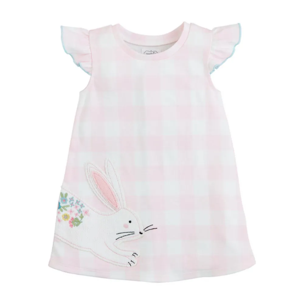 Mud Pie Bunny Check Toddler Dress