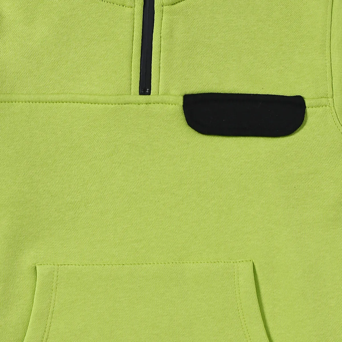 Neon Green Mock Neck Sweatshirt