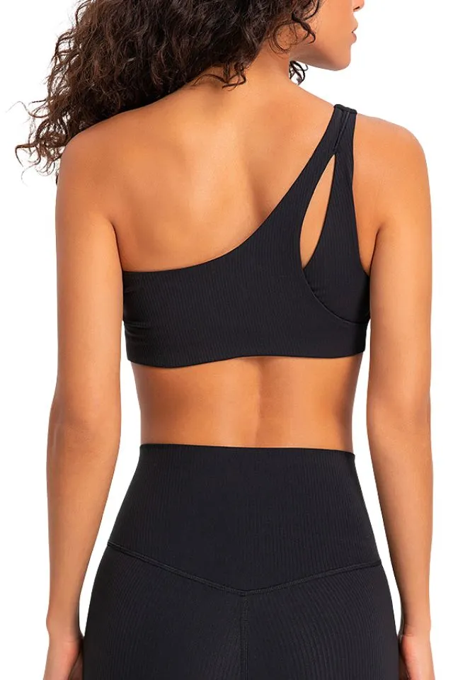 Nirvana Ribbed Asymmetrical Sports Bra