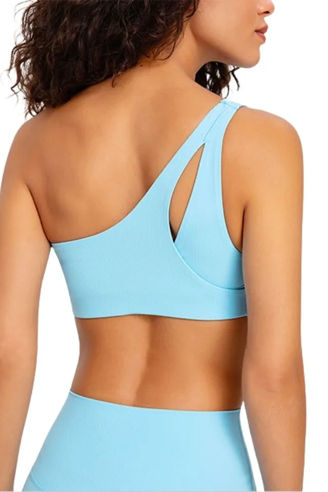 Nirvana Ribbed Asymmetrical Sports Bra