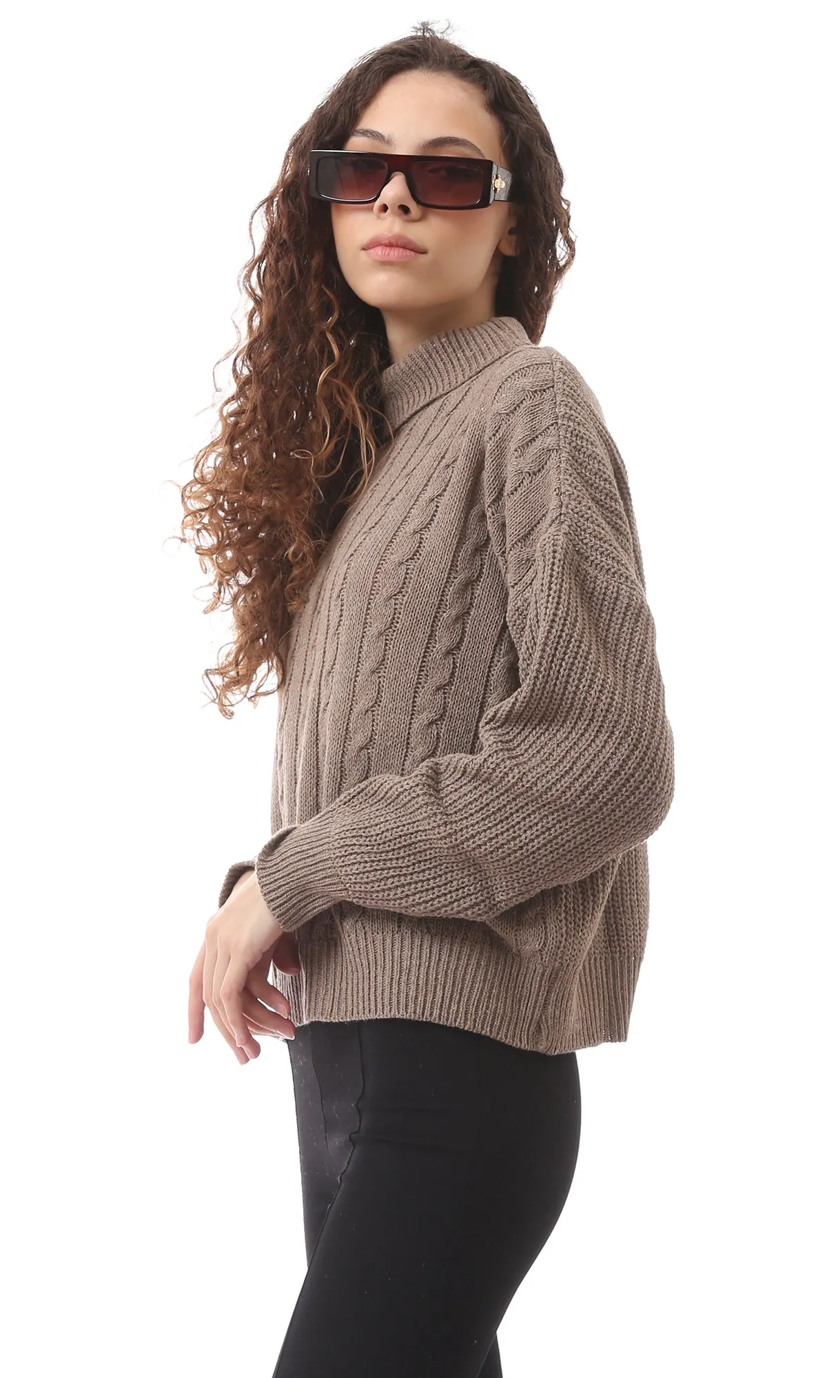 Cozy High Neck Knitted Pullover Sweater for Ultimate Comfort and Style