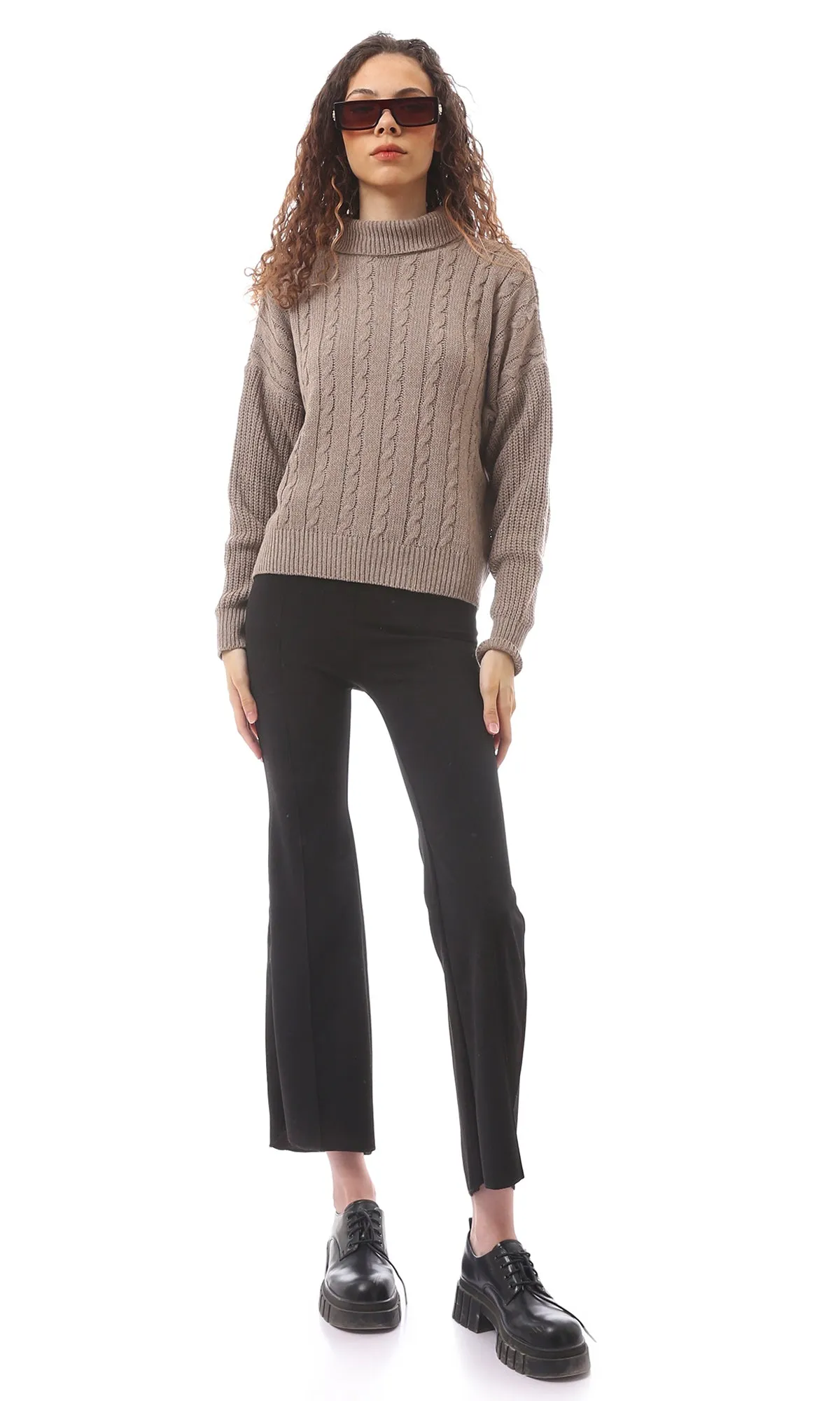 Cozy High Neck Knitted Pullover Sweater for Ultimate Comfort and Style