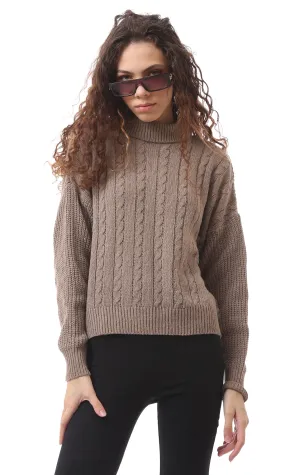 Cozy High Neck Knitted Pullover Sweater for Ultimate Comfort and Style