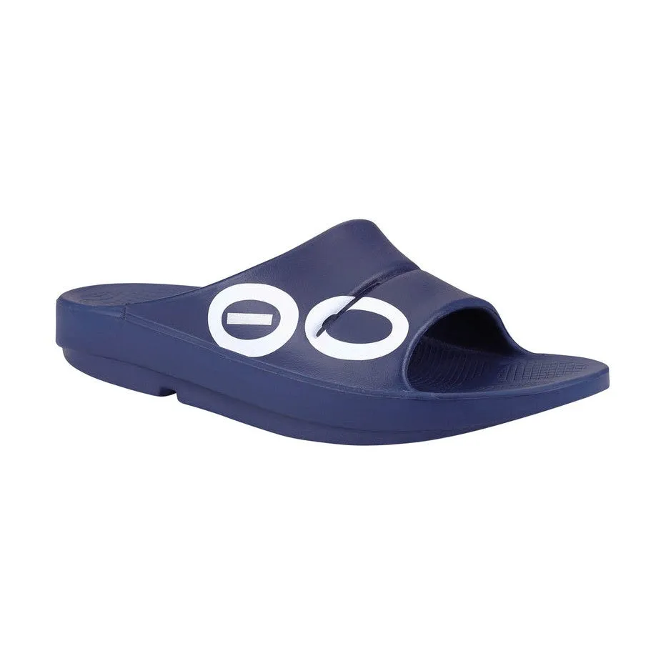 Oofos OOahh Sport Slide (Unisex) - Navy