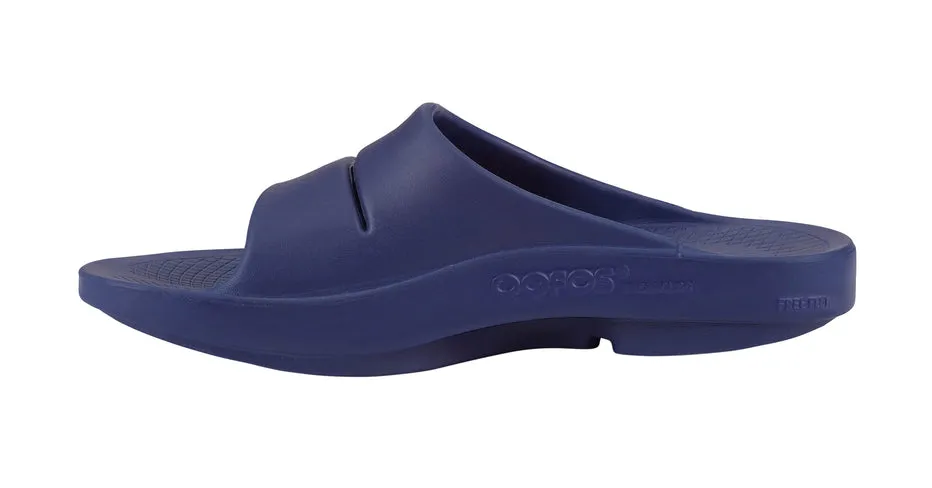 Oofos OOahh Sport Slide (Unisex) - Navy