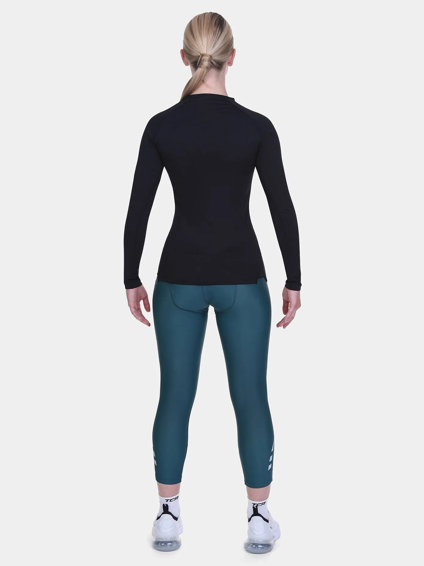 Padded Capri Cycling Leggings For Women With Reflective Strips & Side Pocket