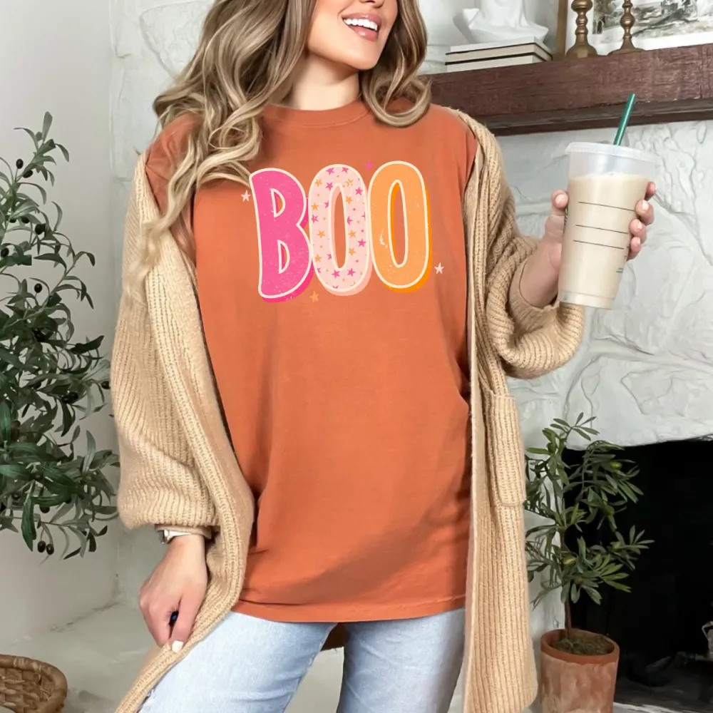 Pink Boo Halloween Comfort Colors Shirt