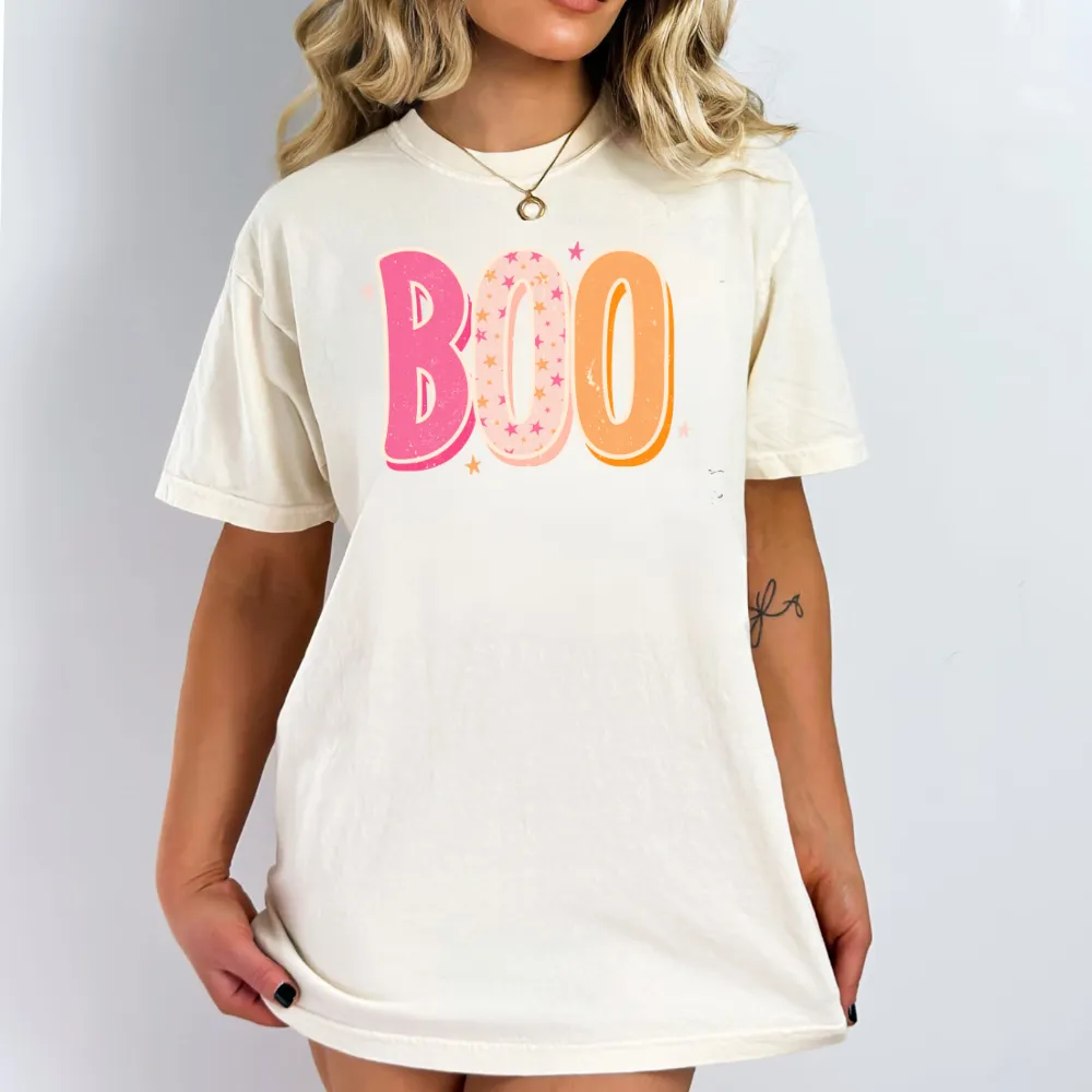 Pink Boo Halloween Comfort Colors Shirt