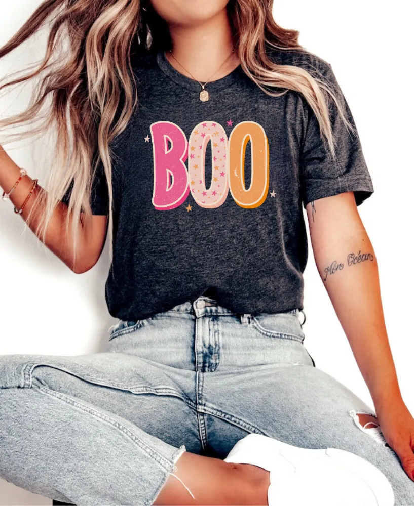 Pink Boo Halloween Comfort Colors Shirt