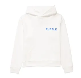 PURPLE BRAND P447 BLUE NEWSPRINT HOODIE