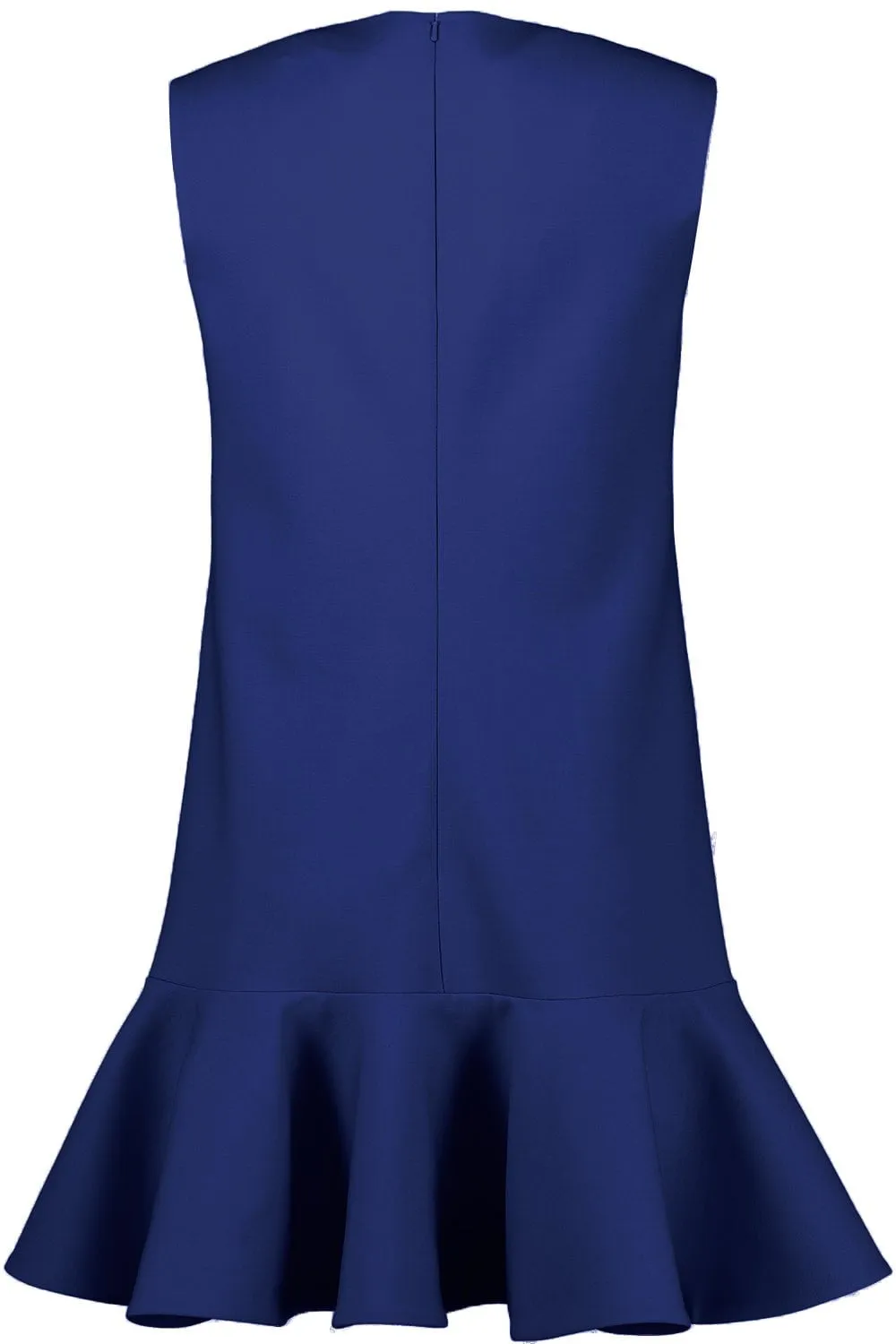 Sleeveless Flounce Mini Dress - Navy