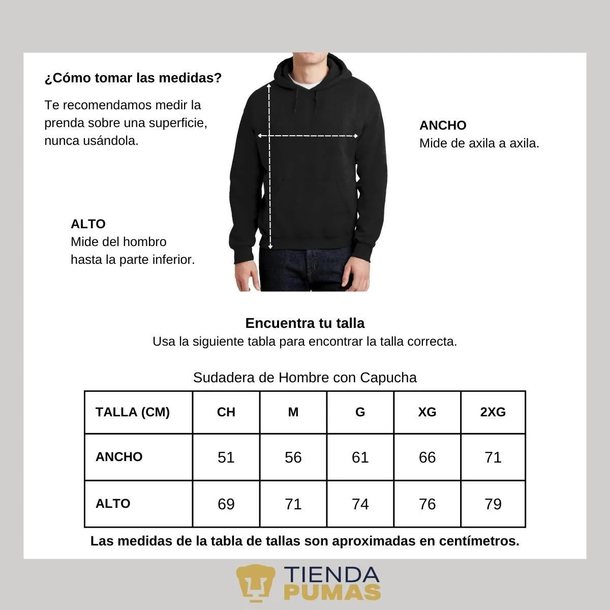 Sudadera Hombre Hoodie Pumas UNAM Goyo Goyo