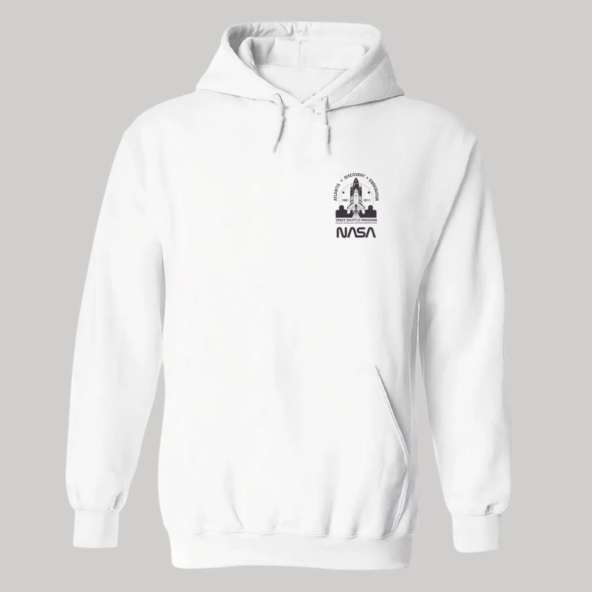 Sudadera Mujer Hoodie Nasa Cohete Espacial Escudo