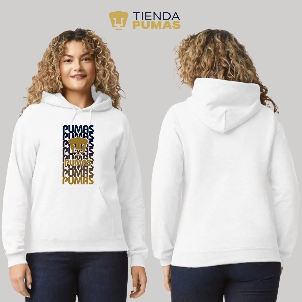 Sudadera Mujer Hoodie Pumas UNAM Degradado