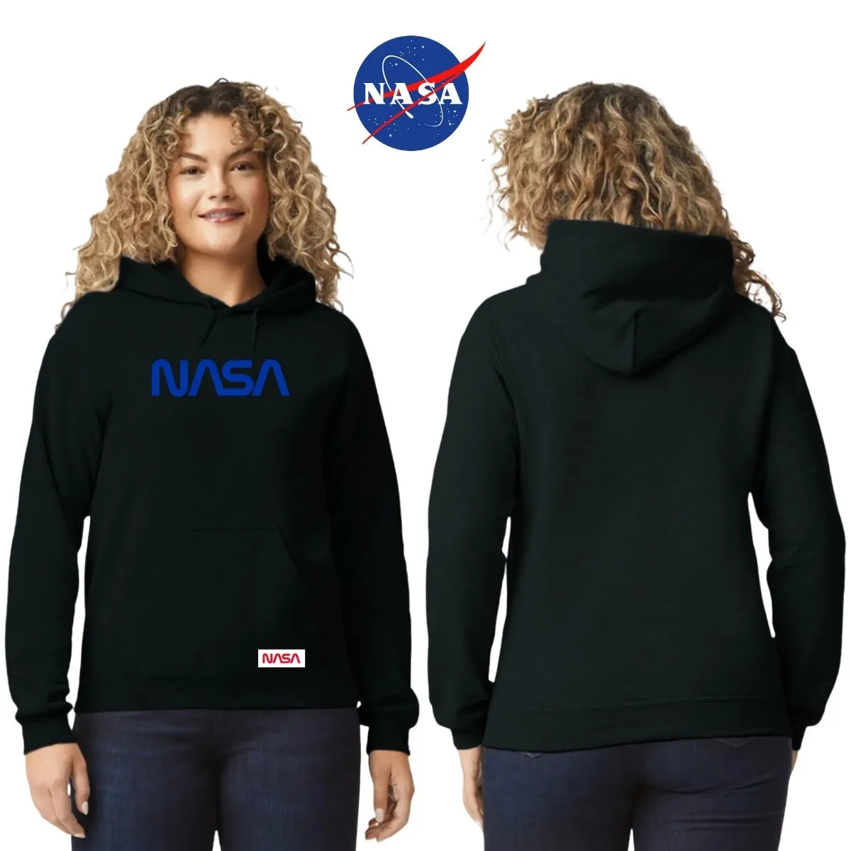 Sudadera para Mujer Hoodie Nasa Worm Blue