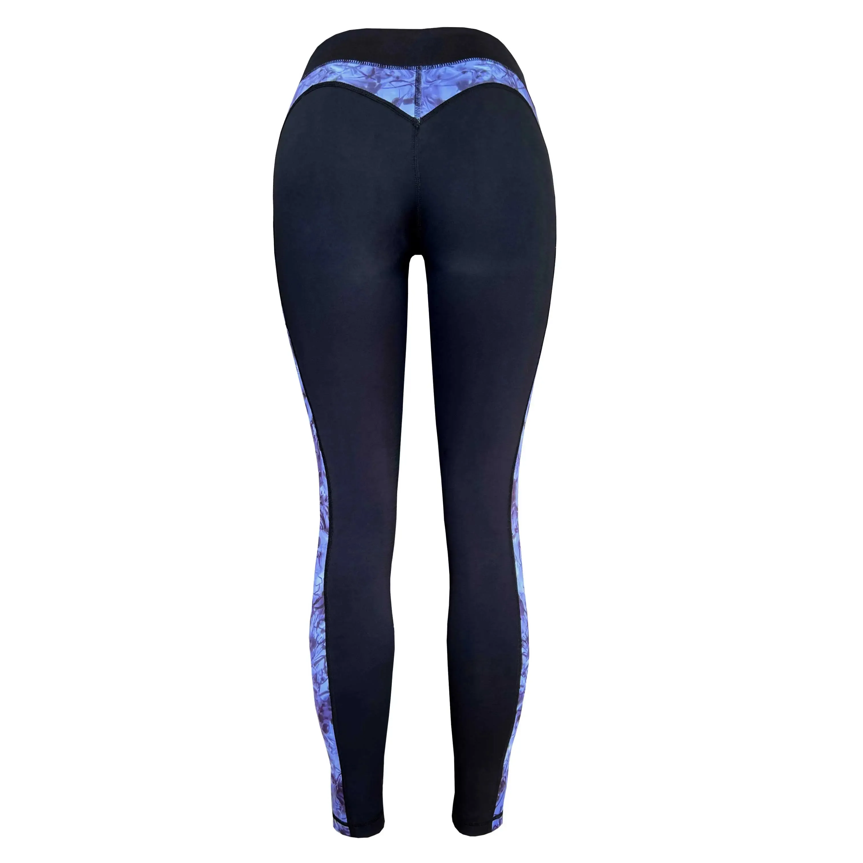 Swim Leggings for Women UPF 50 | Marble - Black Simple