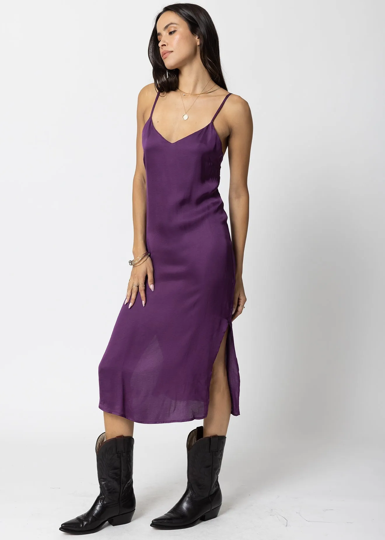 THE SILKY SLIP MIDI DRESS