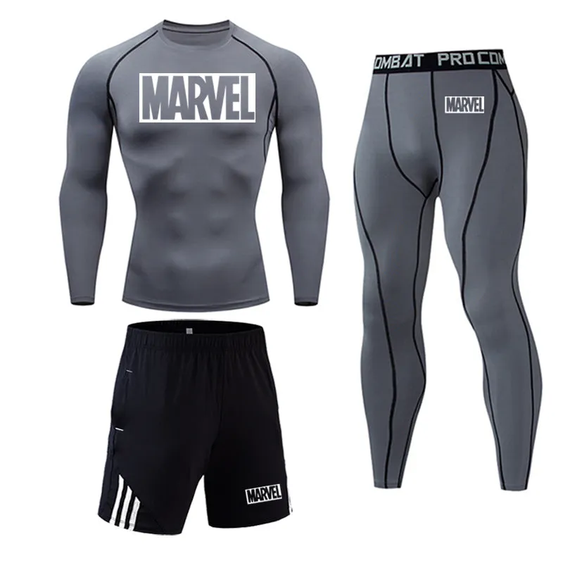 Tracksuit Marvel Mens Sport Running Gym Jogging Suit