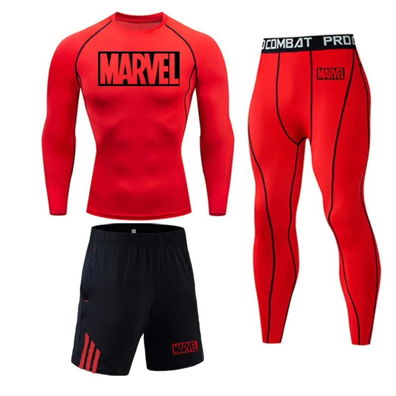 Tracksuit Marvel Mens Sport Running Gym Jogging Suit