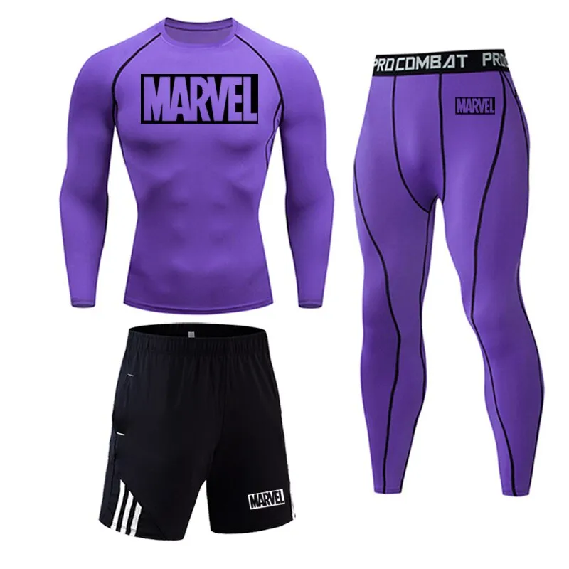 Tracksuit Marvel Mens Sport Running Gym Jogging Suit