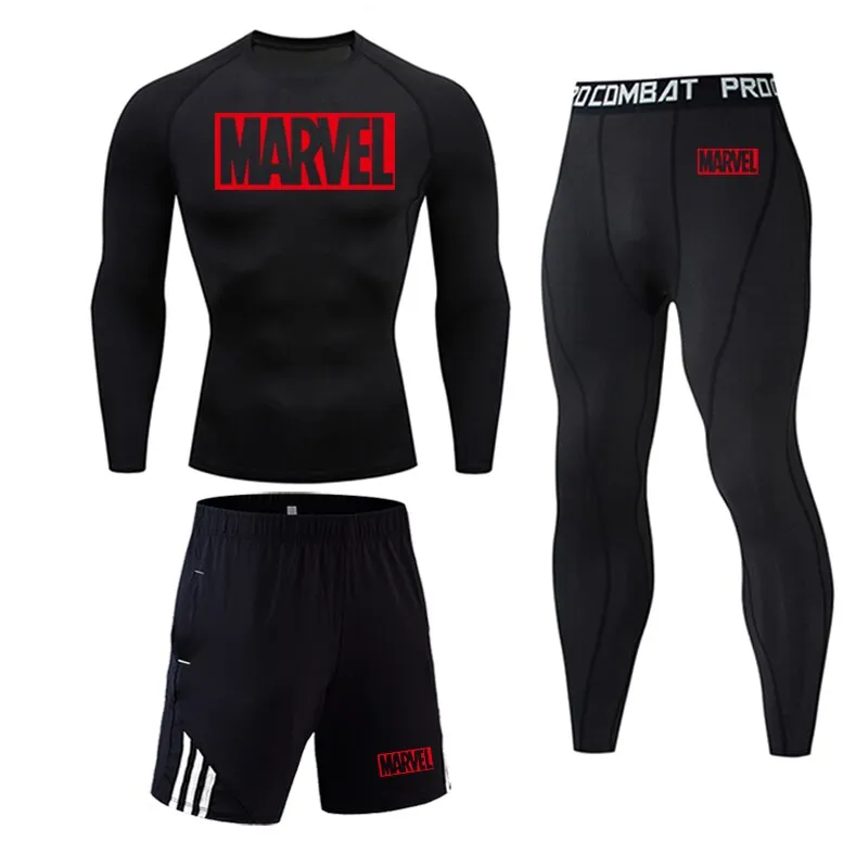 Tracksuit Marvel Mens Sport Running Gym Jogging Suit