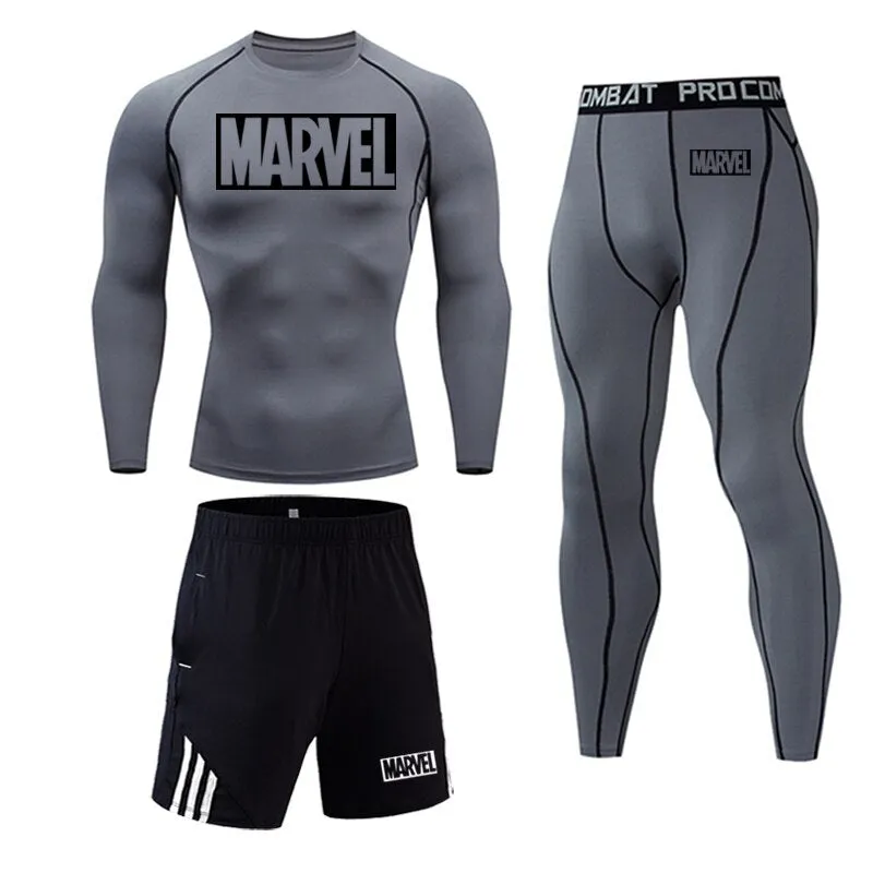 Tracksuit Marvel Mens Sport Running Gym Jogging Suit