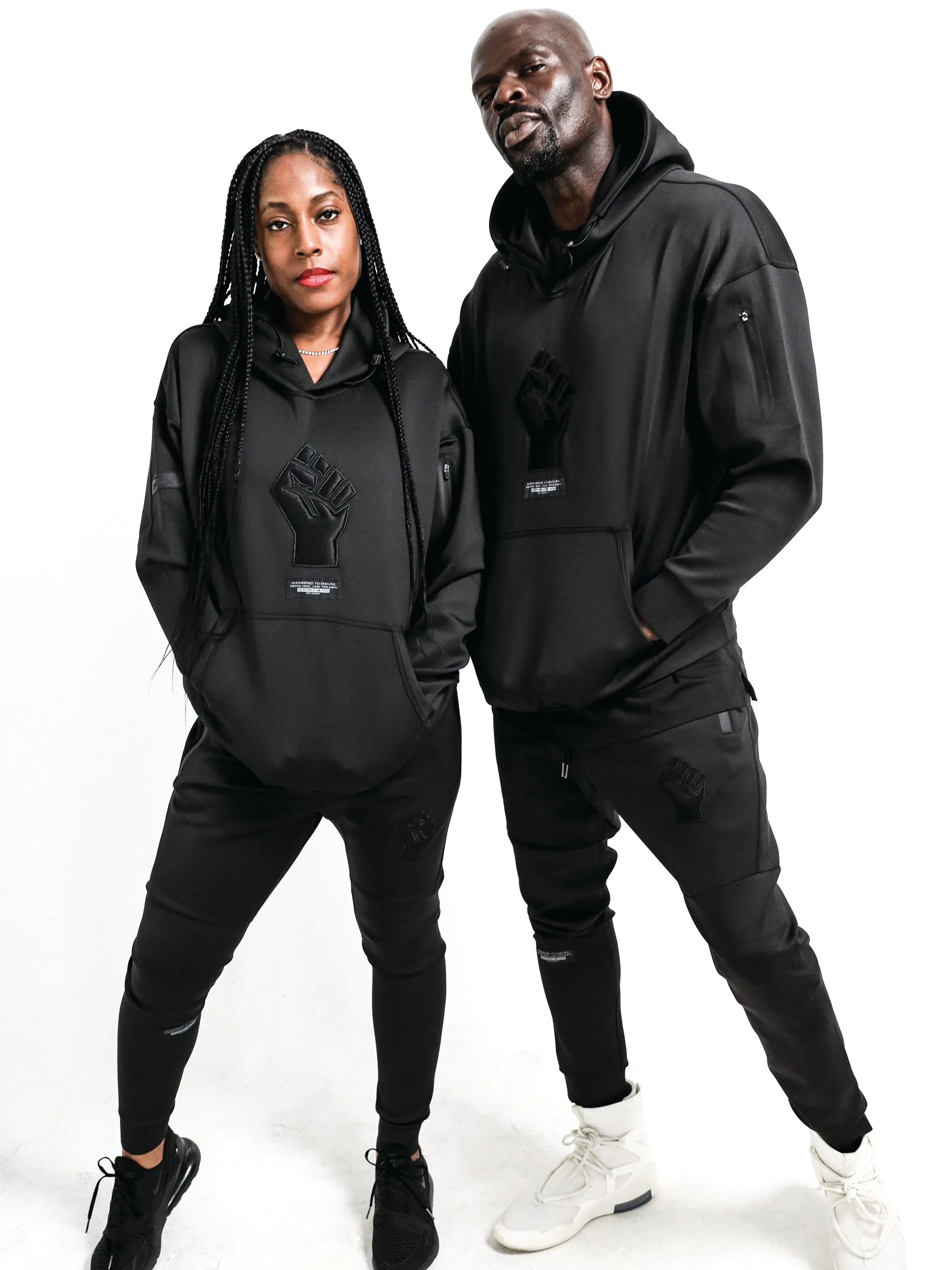 Unisex Black Fist Performance Tech Hoodie