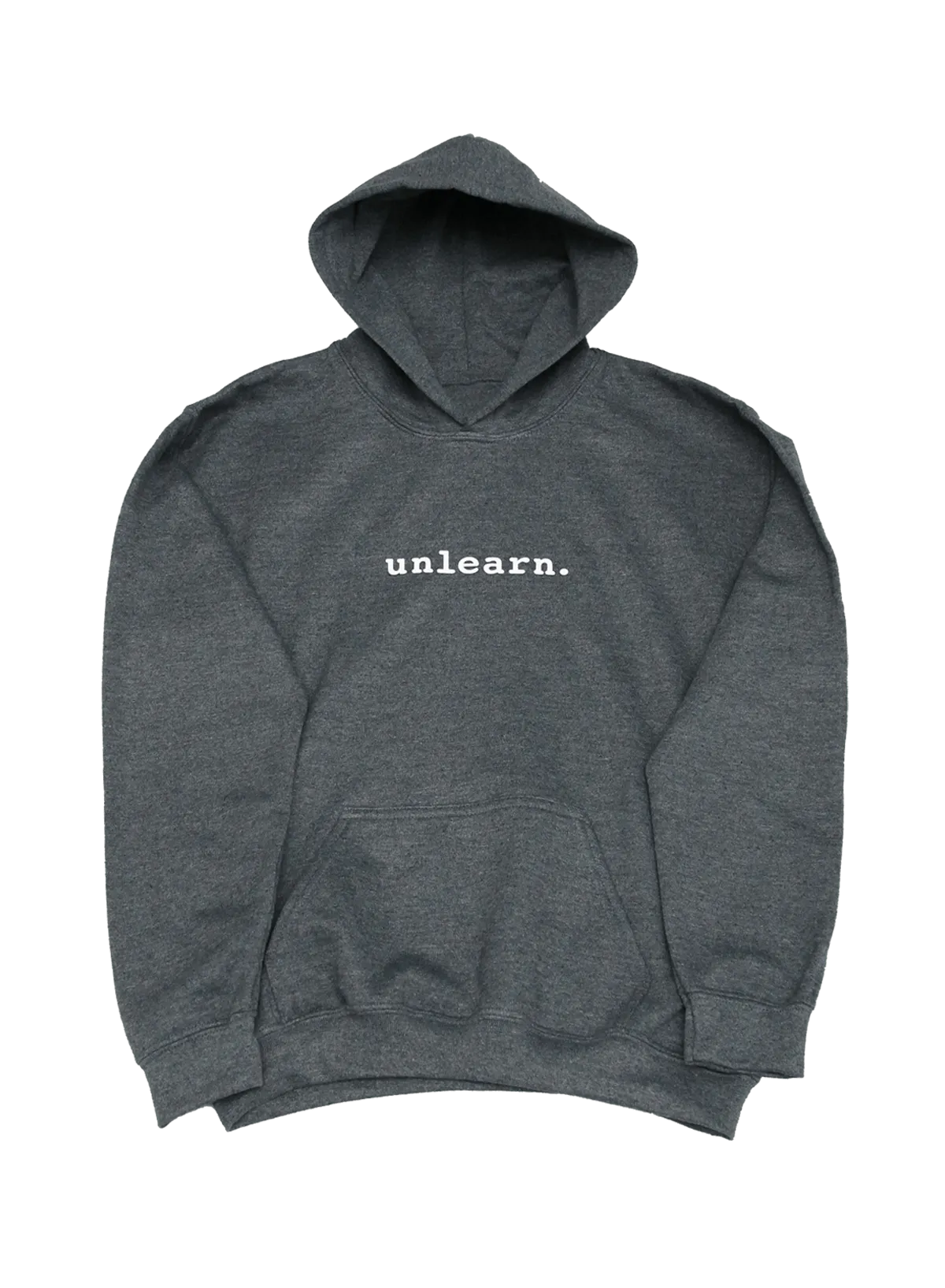 unlearn. logo - Dark Heather Grey Youth Hoodie*