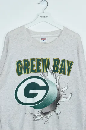 Vintage Green Bay Packers Double Sided Sweatshirt Large