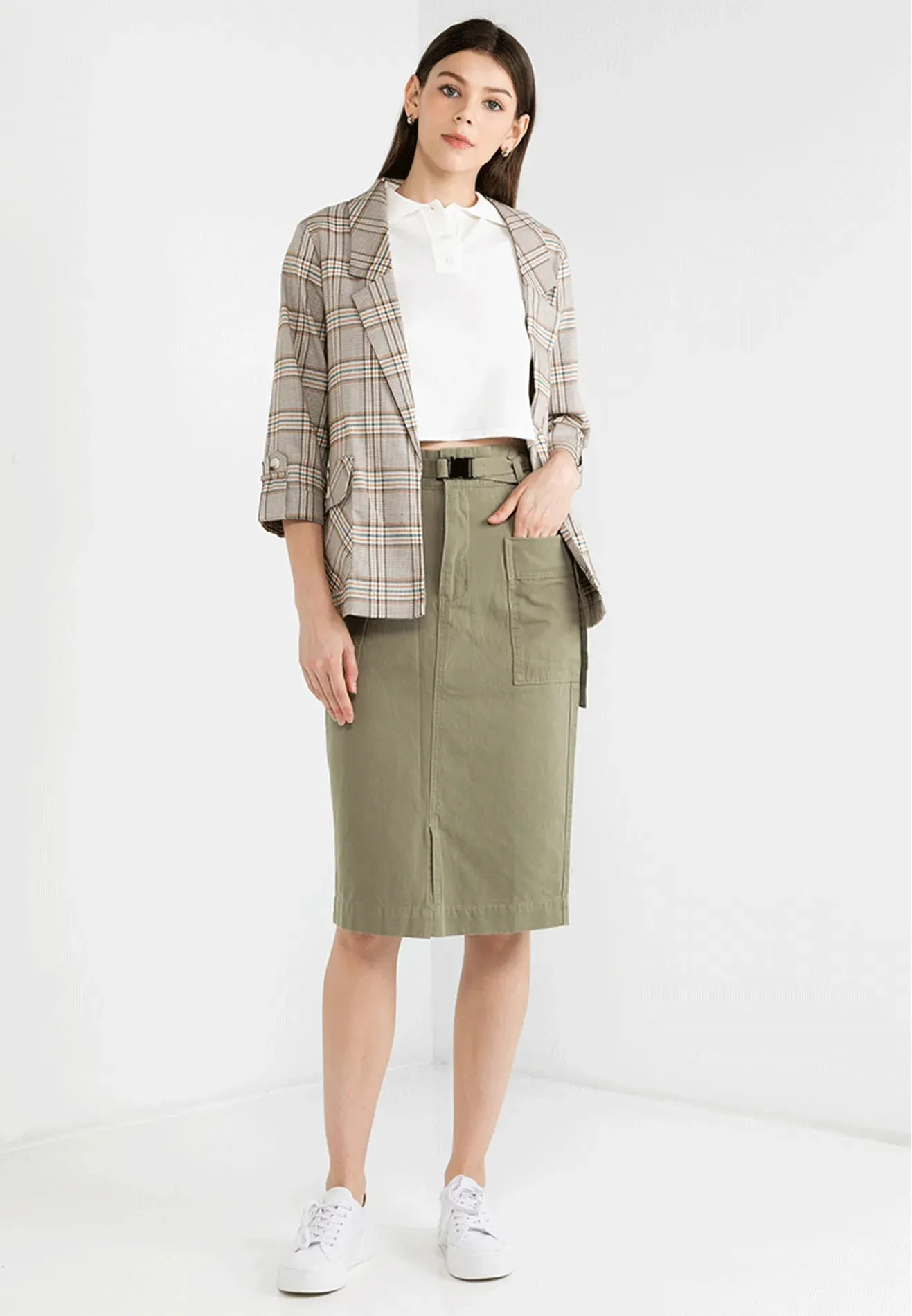 VOIR JEANS Hey Summer Collection: Checkered Double Pockets Blazer