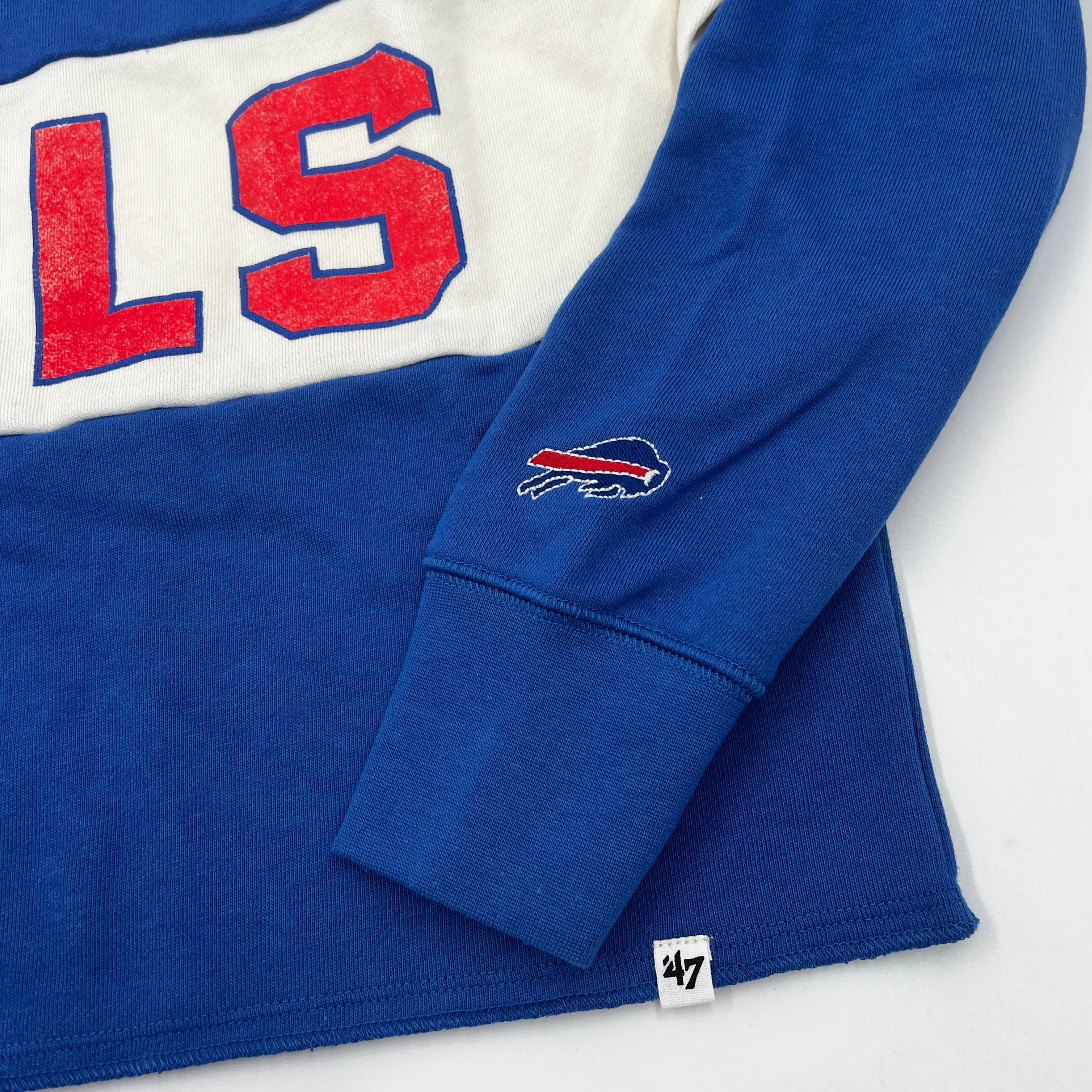 Women's '47 Brand Buffalo Bills Next Level Remi Cropped Quarter-Zip