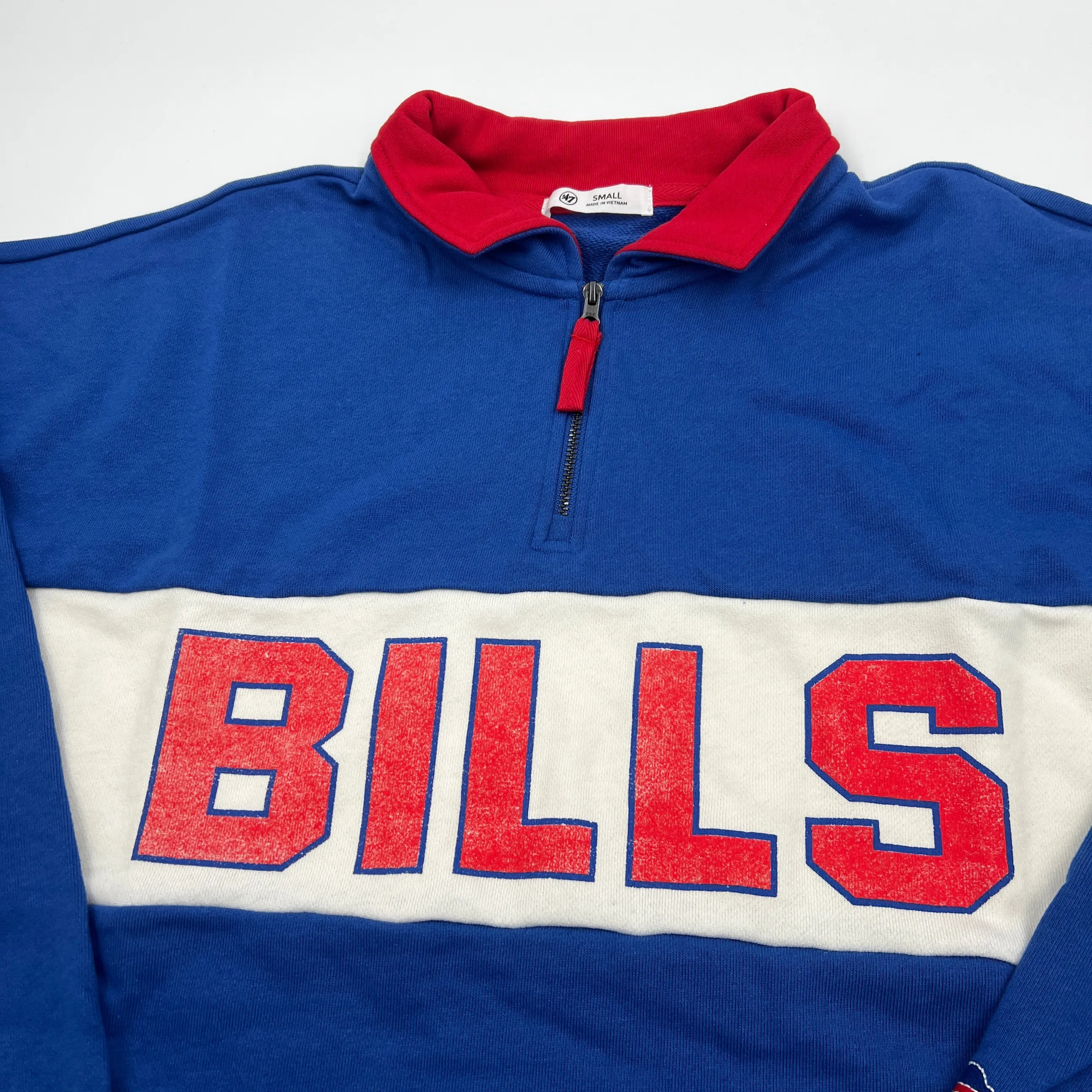 Women's '47 Brand Buffalo Bills Next Level Remi Cropped Quarter-Zip