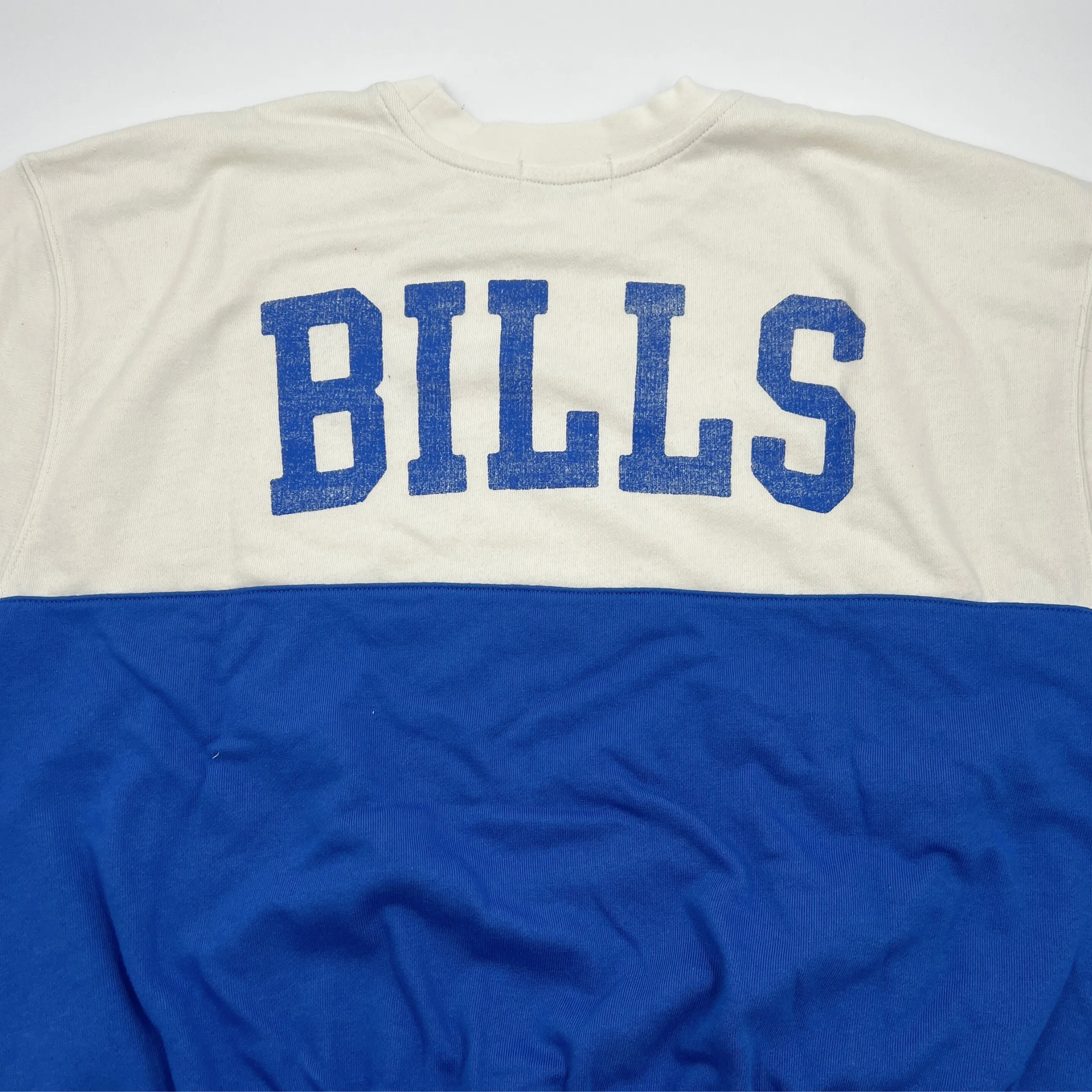 Women's '47 Brand Buffalo Bills Sandstone & Royal Cropped Sweater